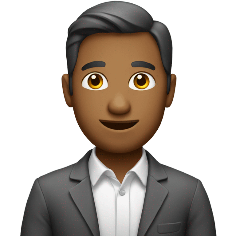 Man holding a resume emoji