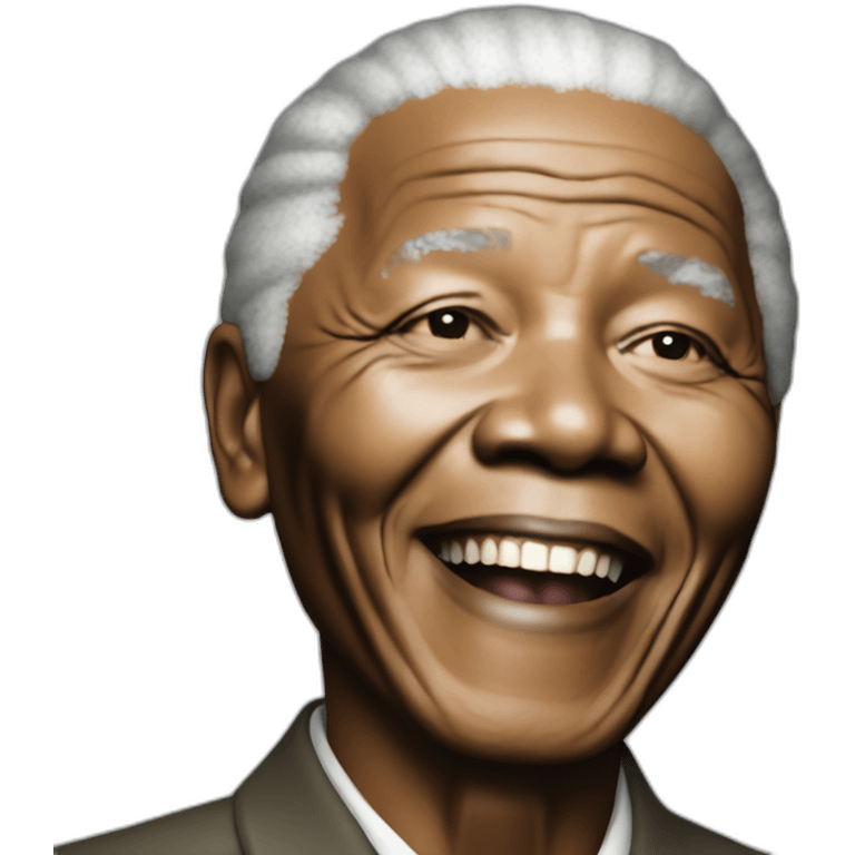 Nelson Mandela making peace sing emoji