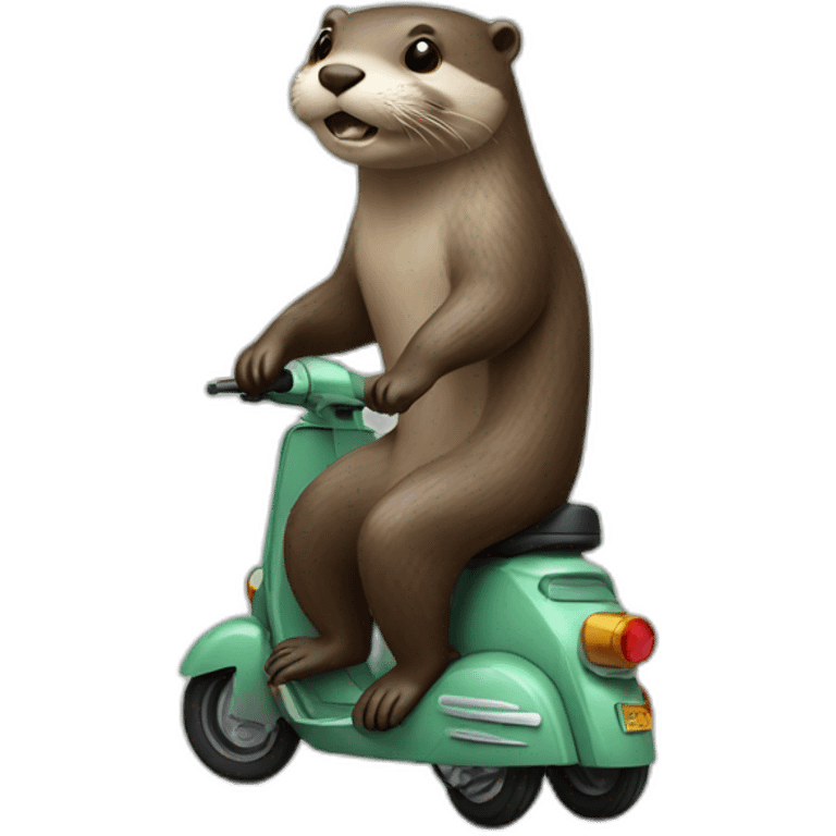 otter on scooter emoji