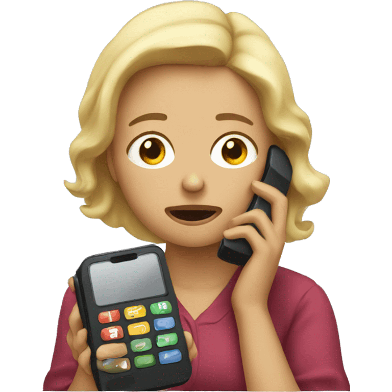 Woman crying with a phone in her hand emoji