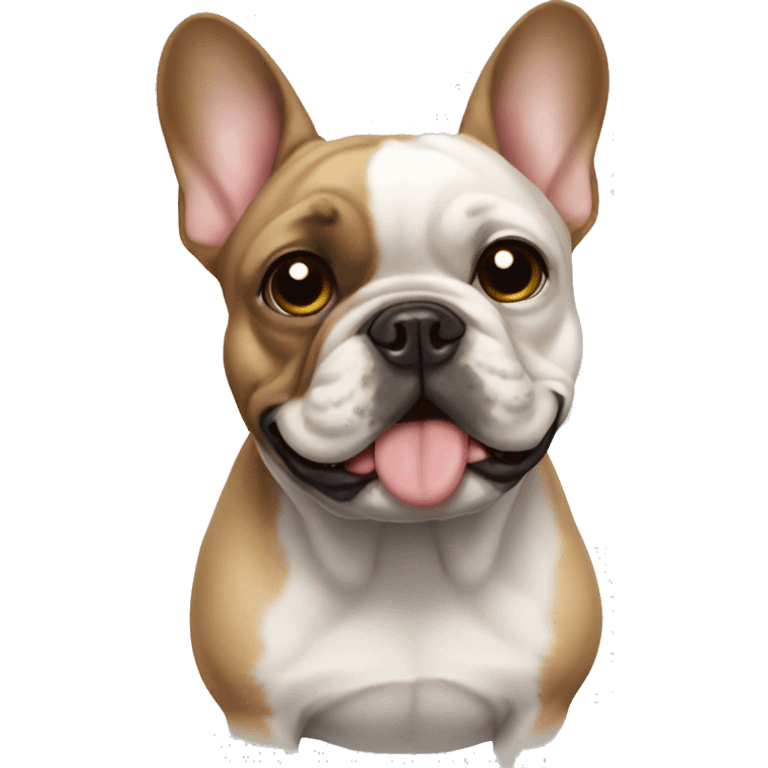 a french bulldog with a large chest emoji