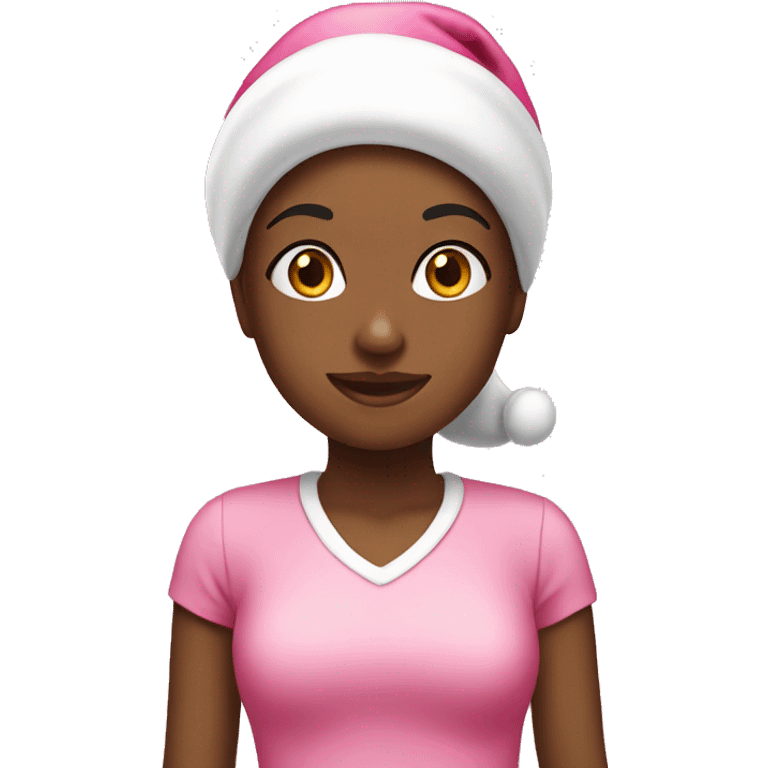 Girl Santa pink emoji