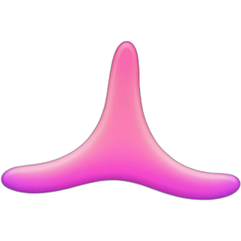 Gradient pink with blue boomerang emoji