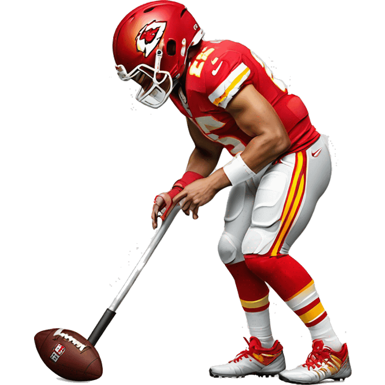 Patrick mahomes crutches football  emoji