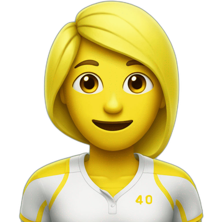 Humanlike Banana in a tennis uniform emoji