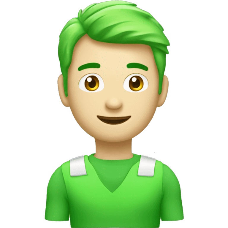 generame un emoji sencillo de energias renovables color verde tipo icono emoji