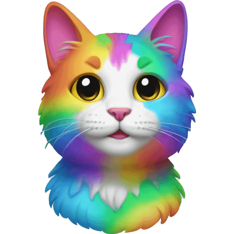 Rainbow cat emoji