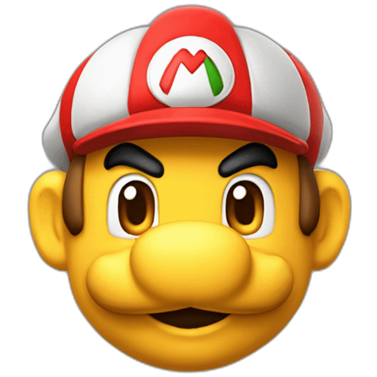 Mario avec une casquette bowser emoji