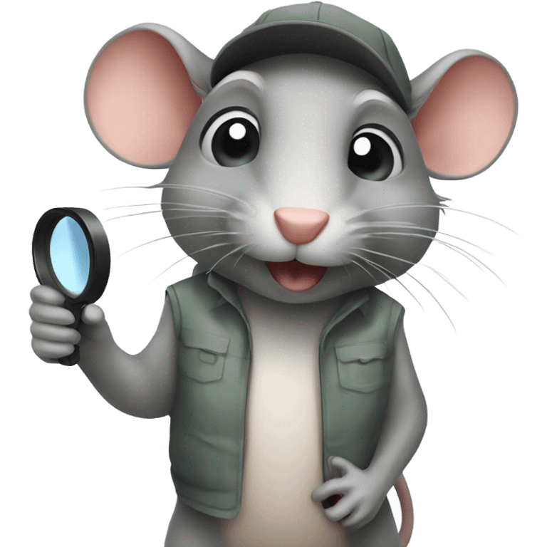 Rat with Magnifier emoji