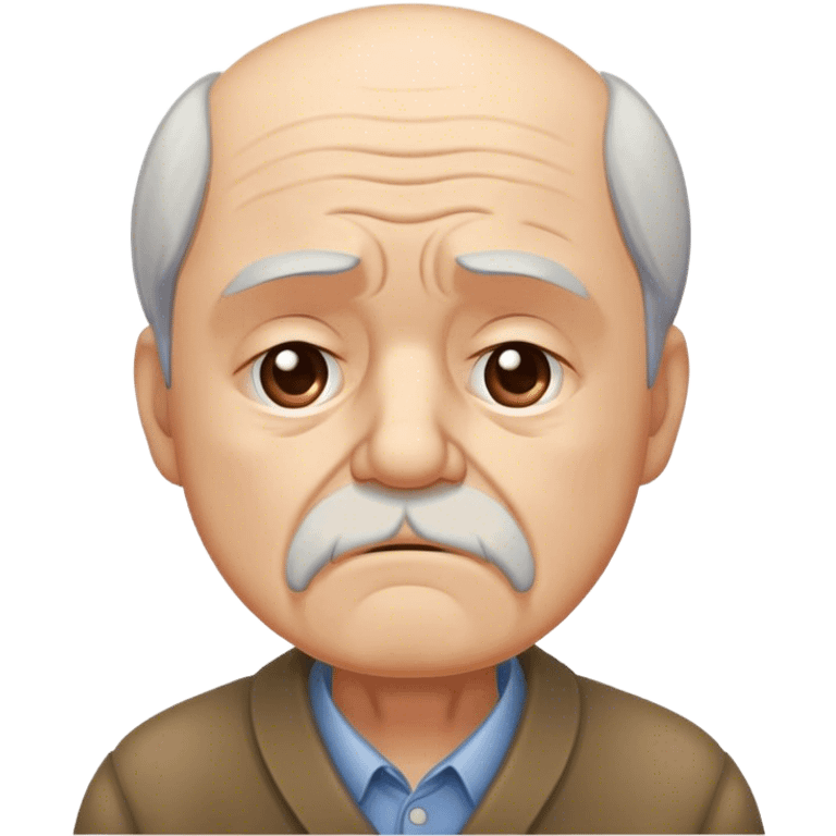 Sad old man emoji