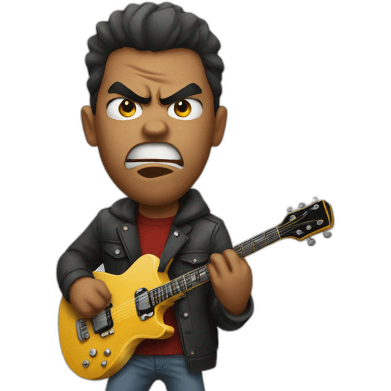 Angry guitarist emoji