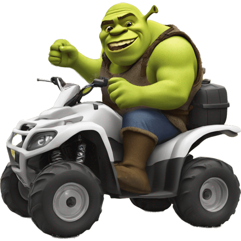 shrek on a quad bike emoji