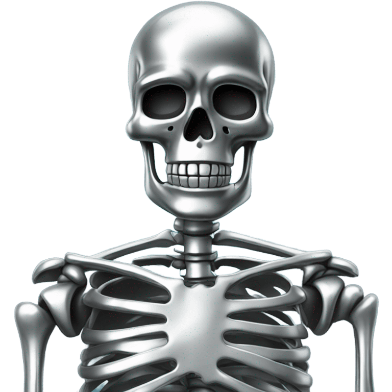 skeleton made out of chrome  emoji