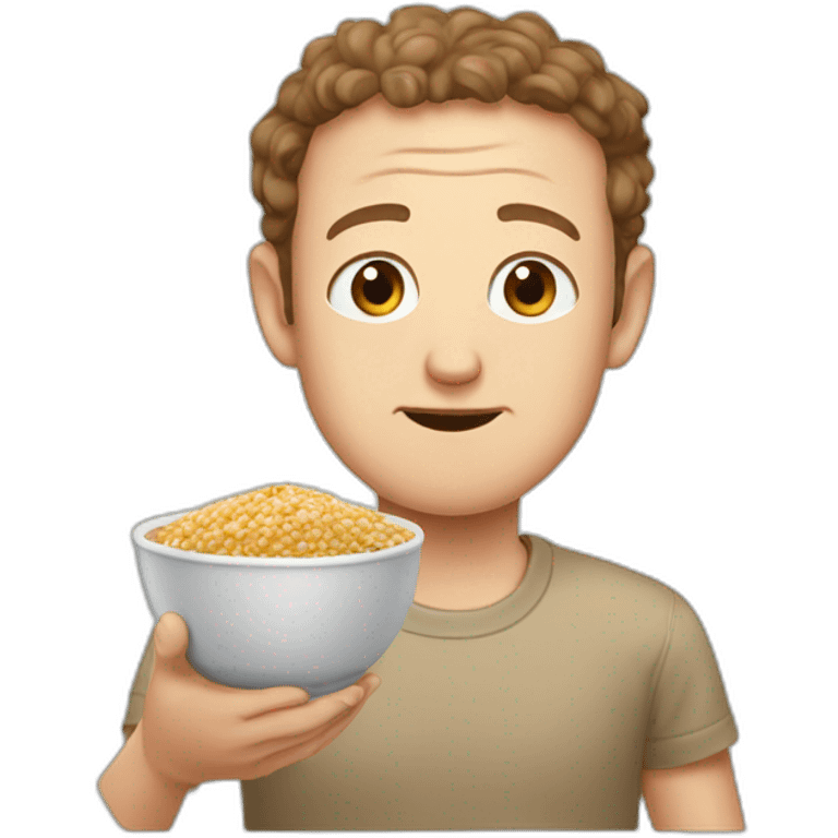 mark zuckerberg eating brown porridge emoji