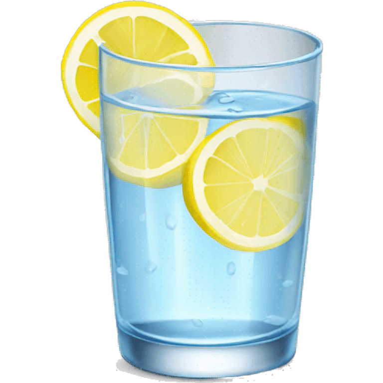 glass of water with lemon slices emoji