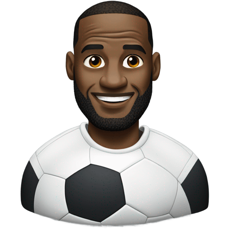 lebron james playing foot emoji