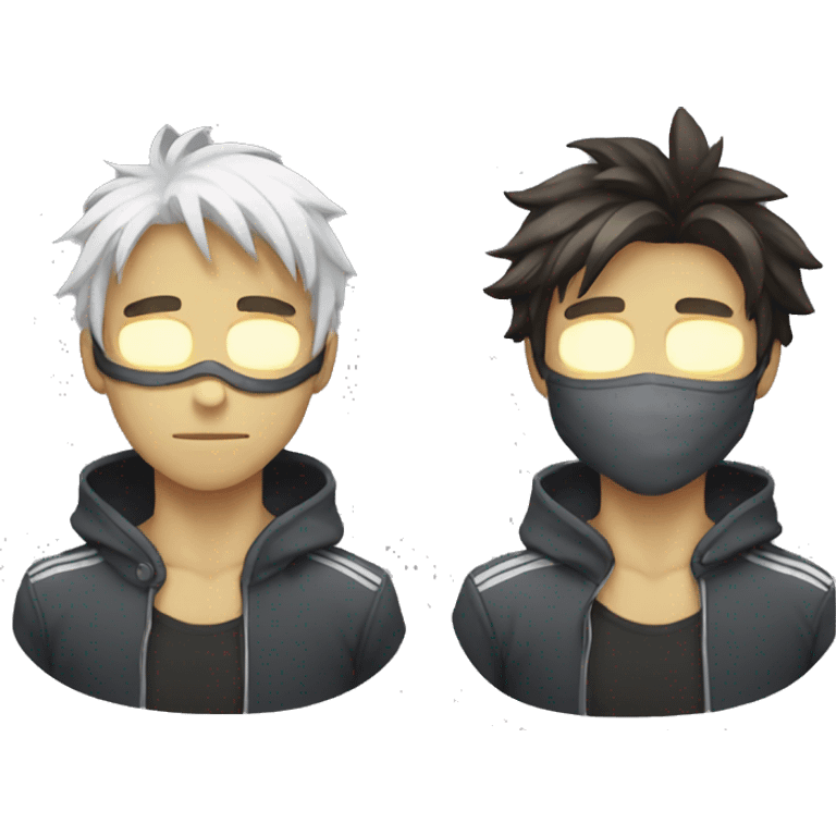 Anime Guys with a mask with Led  emoji