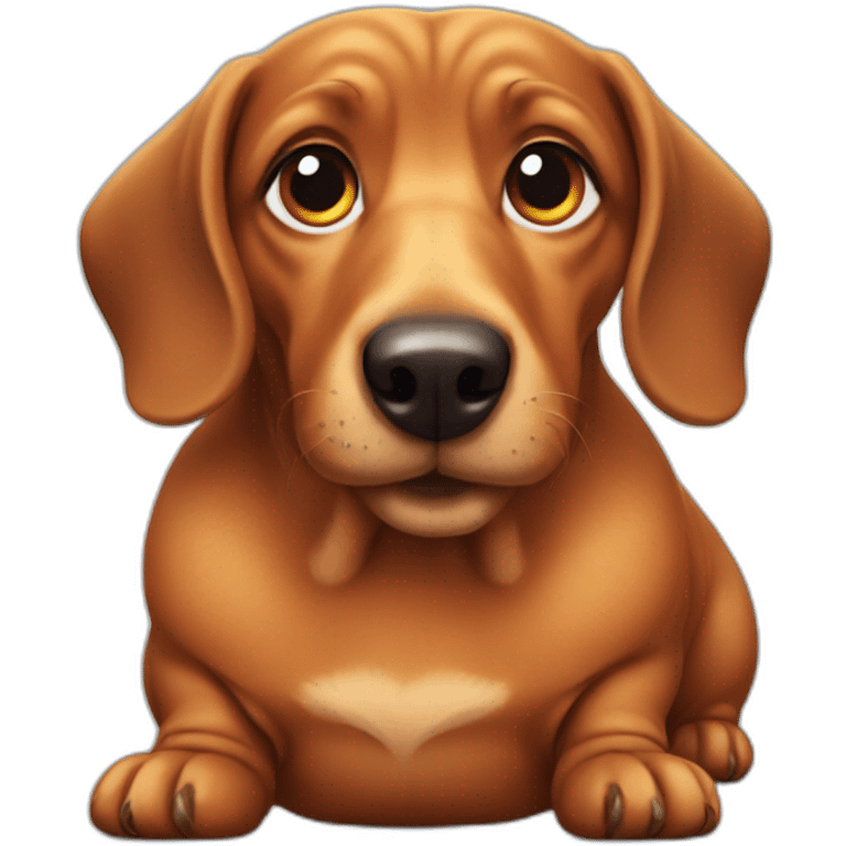 Fat dachshund emoji