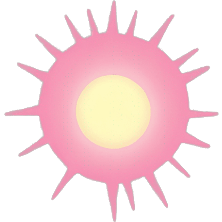 Simple pink sun emoji