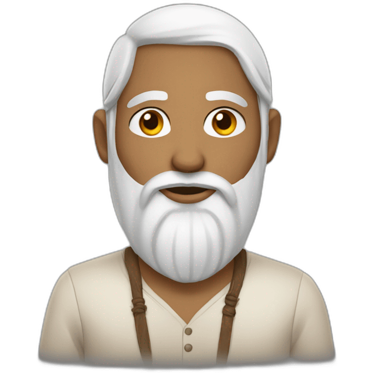 Young white tone indian man with beard emoji