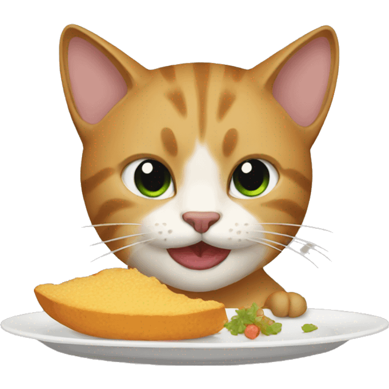 cat eating emoji