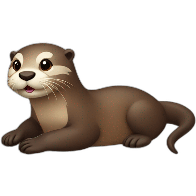 otter with a flash emoji