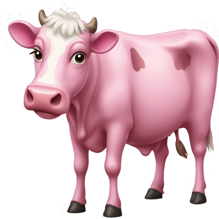 Pink cow emoji