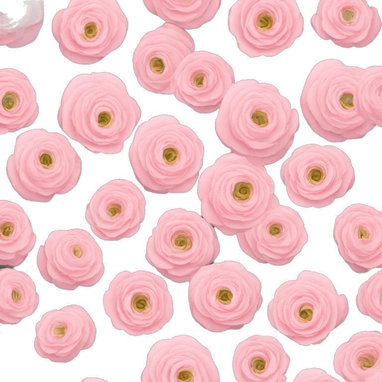 Light pink ranunculus emoji