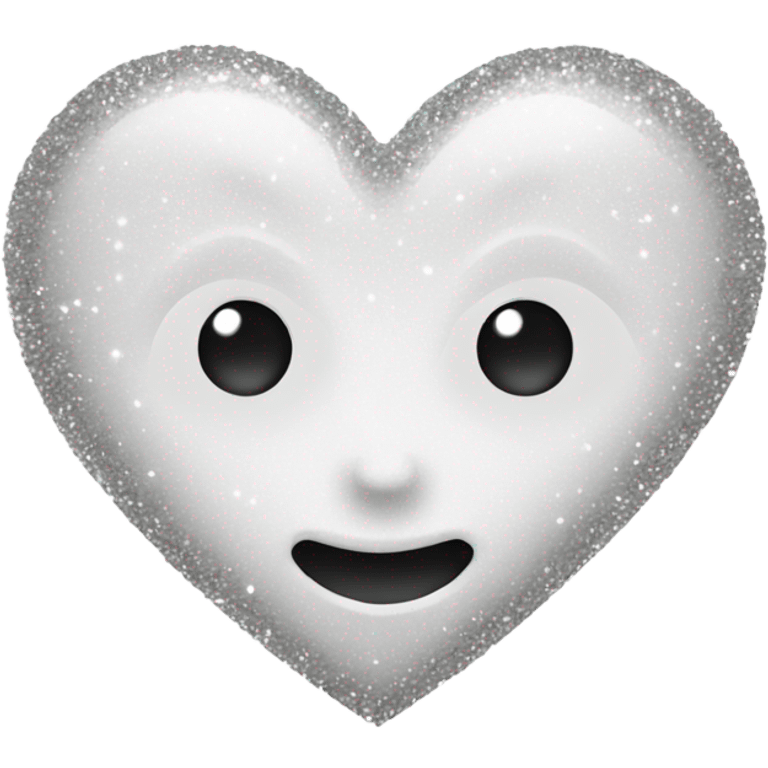 White glittery heart emoji