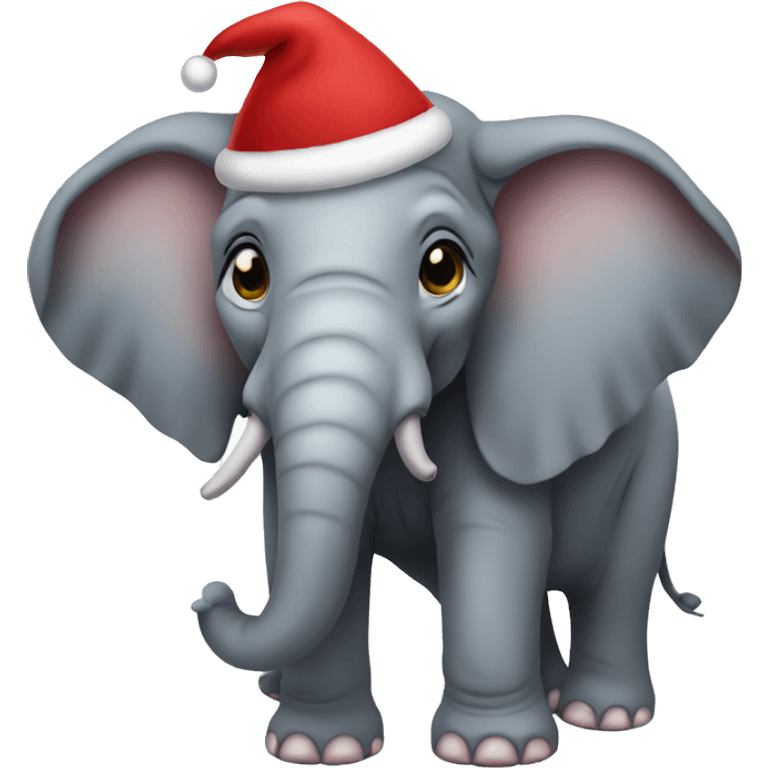 Elephant dressed as Santa  emoji