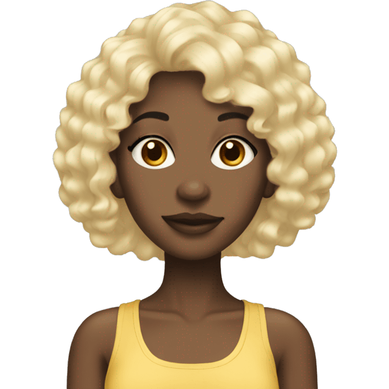 Black girl with 316 blonde wig emoji