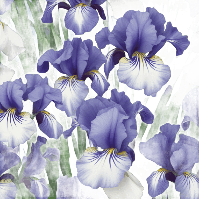 wreath of irises emoji