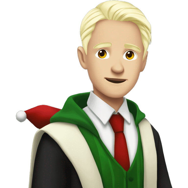 Draco Malfoy in christmas costum emoji