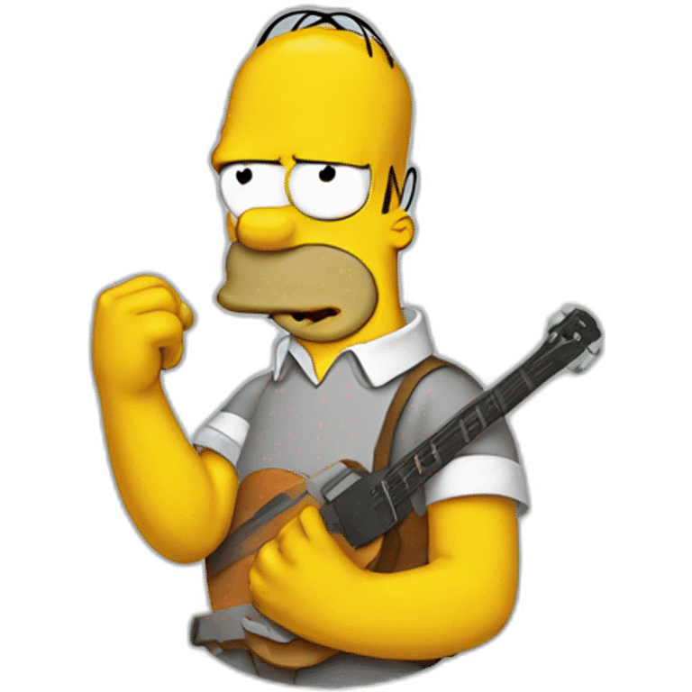 Homer simpson jouant au jeux video emoji