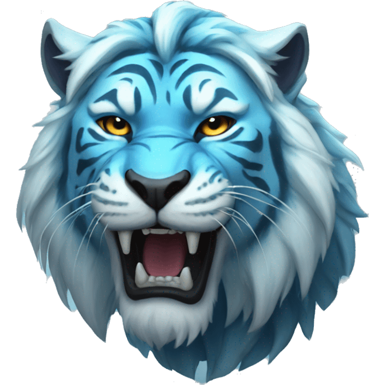 Spectral tiger blue emoji