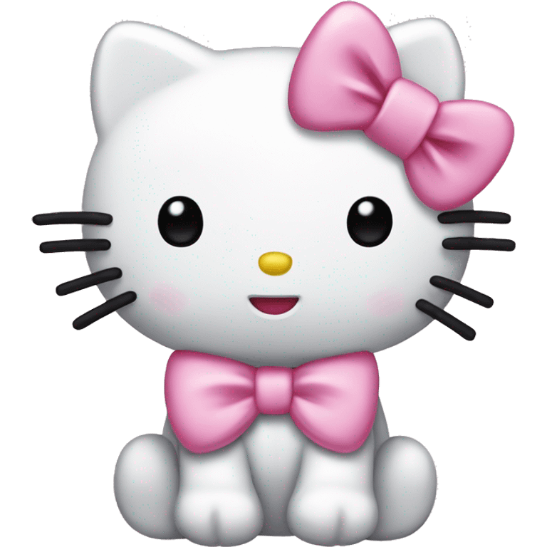 hellokitty with a lightpink bow emoji