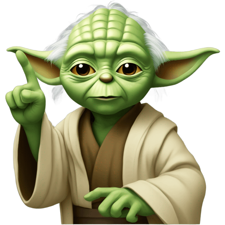 yoda flipping the bird emoji