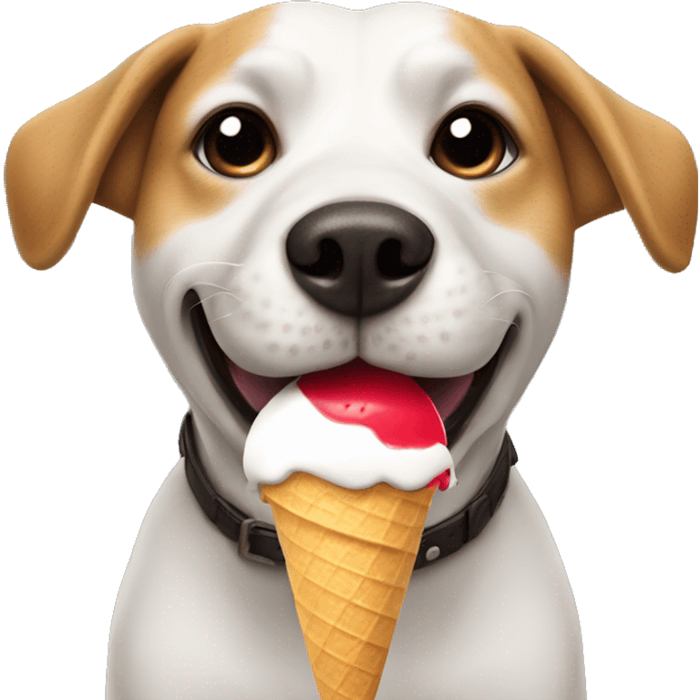 dog licking ice cream emoji