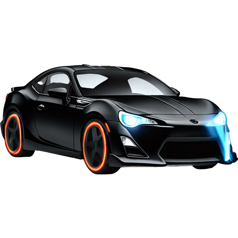 Fr-s Haunted Darth Vader’s ice cube race car with bright white headlights and glowing light saber bumpers  emoji