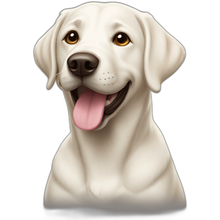 happy white lab emoji emoji