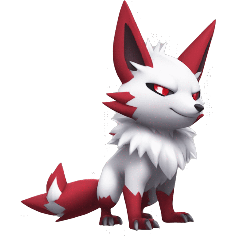 Cool Edgy Cute Chibi Shiny Zangoose-Zoroark-Fakemon-Pokémon Full Body Detailed High Quality emoji