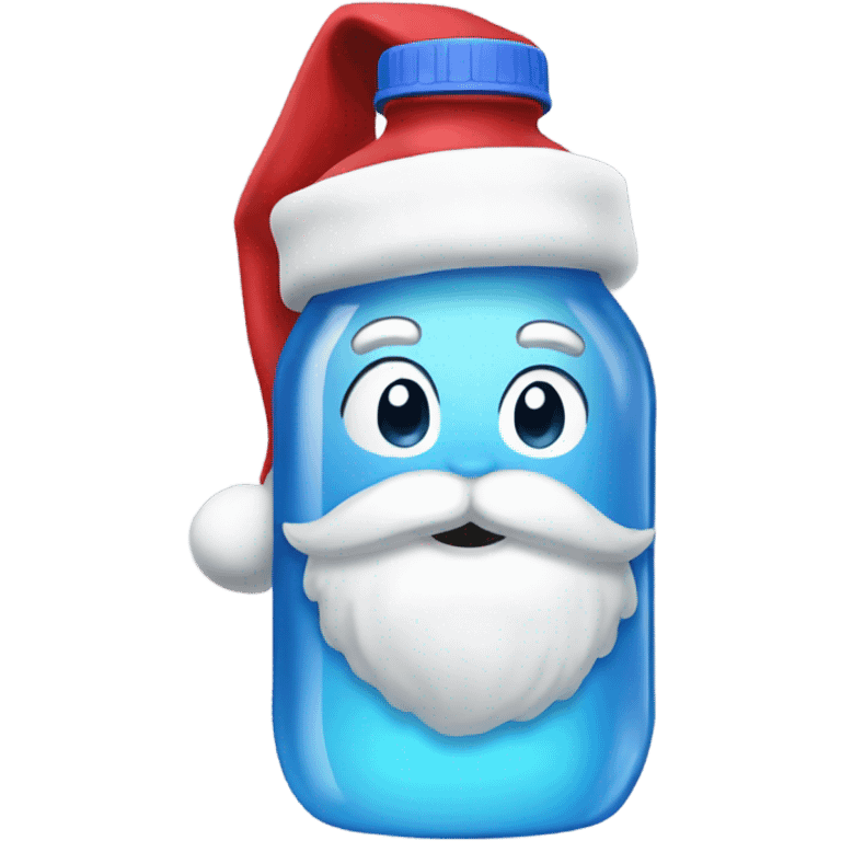 water bottle santa emoji