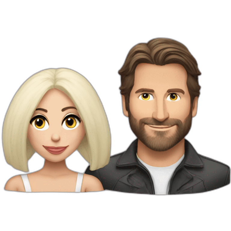 Lady Gaga et Bradley Cooper emoji