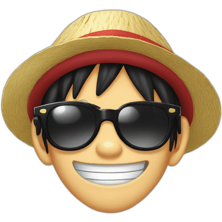 Monkey.d.luffy with sunglasses emoji