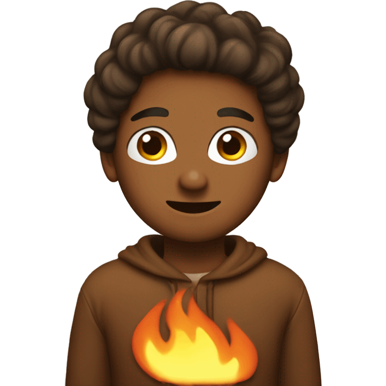 Brown emojis, booke, fire, cosy emoji