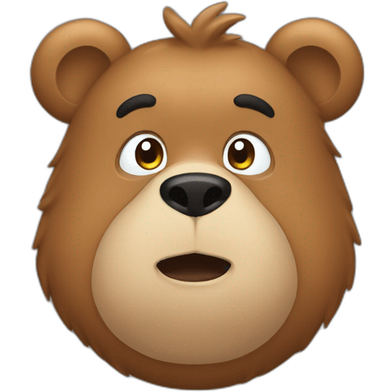 Bear wearing a unitard emoji