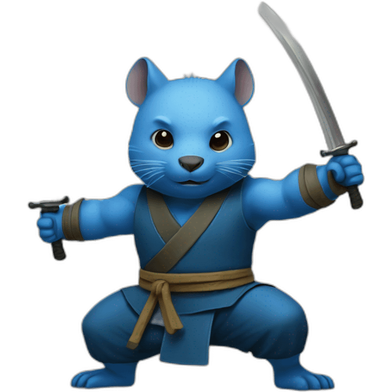 blue wombat ninja emoji