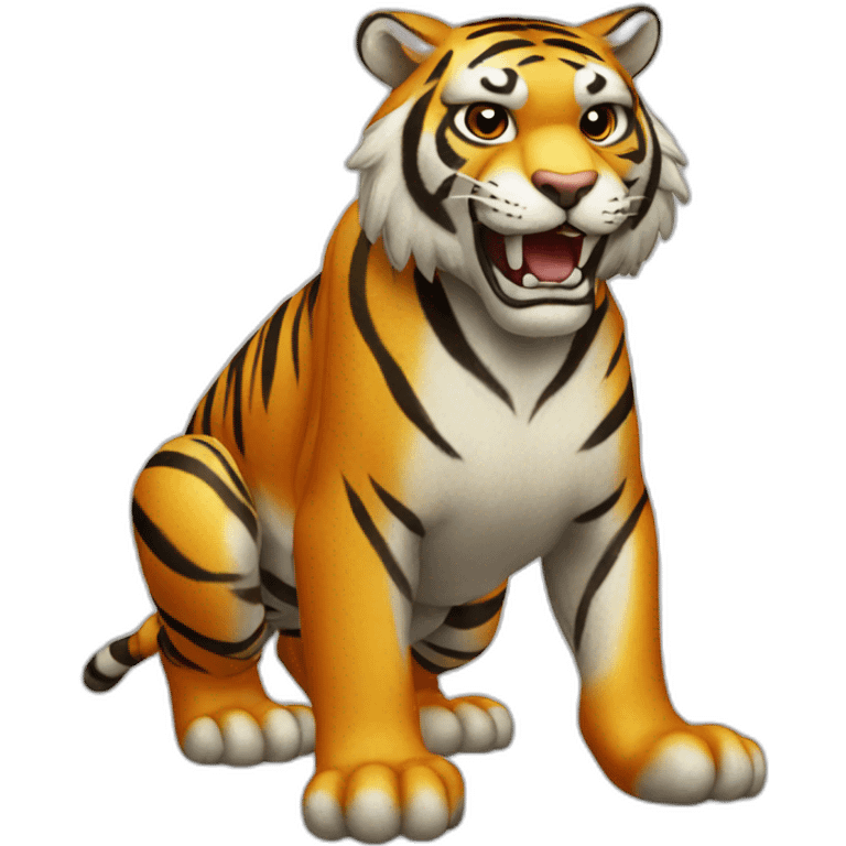 Tiger beeing tuff emoji