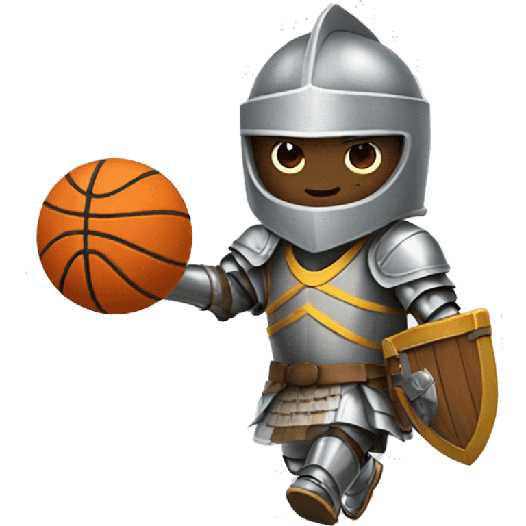 Knight playing basketball shooting emoji