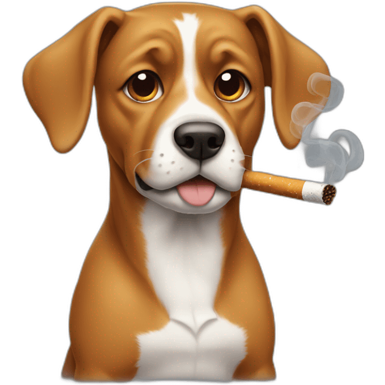 smoking dog emoji